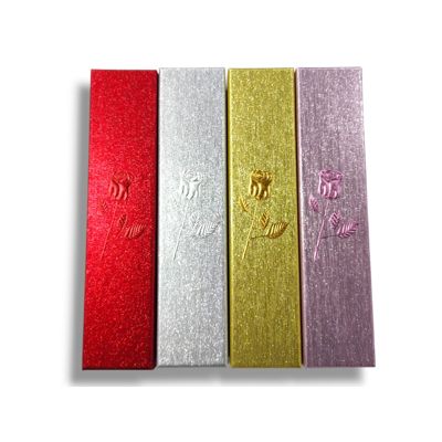 Estuche de regalo x12 pcs rosa tallada