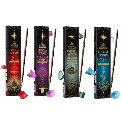 Sahumerio Crystal Scents x8 +Piedra Energetica