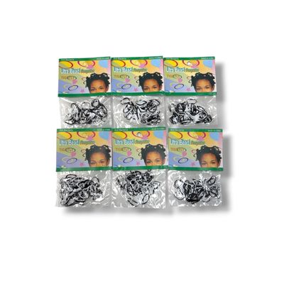 Gomita Para Trenzas-Negra/Blanca