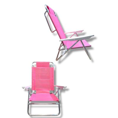 Sillon Reposera Aluminio Rosa Final